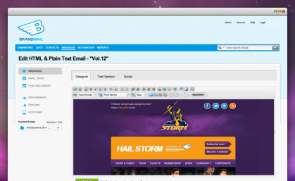 Screenshot of Brandmail Messages
