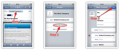 iPhone Email Whitelisting