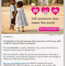 Unicef Valentines Day eDM